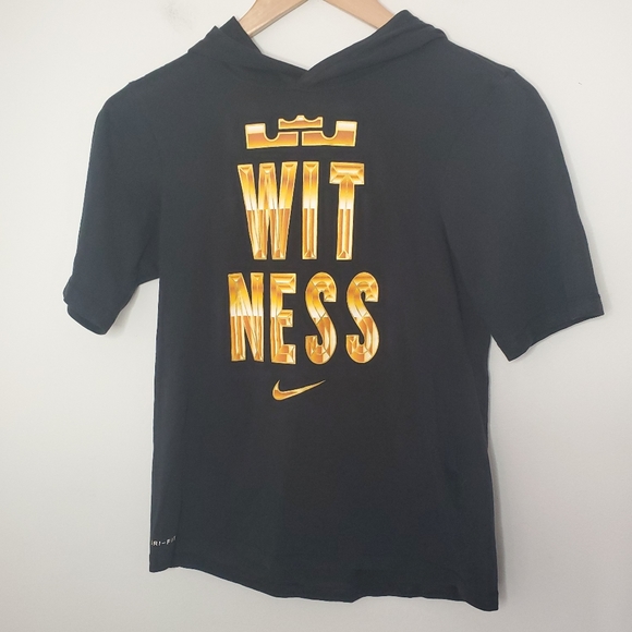 Nike Lebron Witness Dri-Fit Hooded Tee Boy's L - Picture 2 of 7